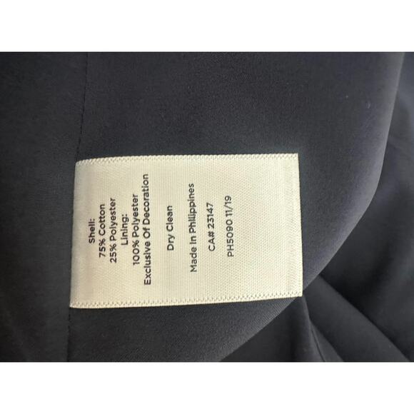 Talbots Jacket Tweed Preppy Quiet Luxury Old Money Business Fringe Blue Size 12 - Picture 8 of 9